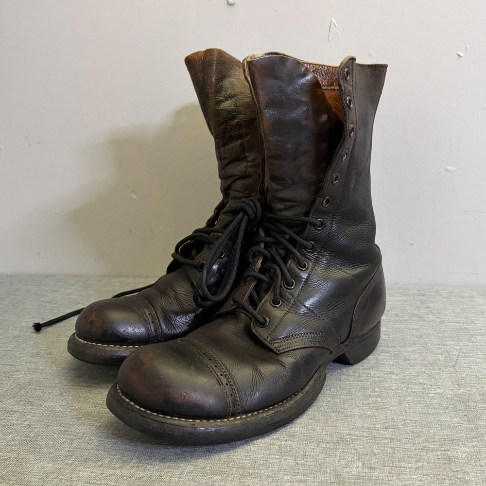 Corcoran Jump Boots Men 7C Vintage 60s Army Military Leather Combat Cap Toe